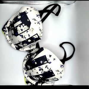 Pink Victoria Secret floral bra